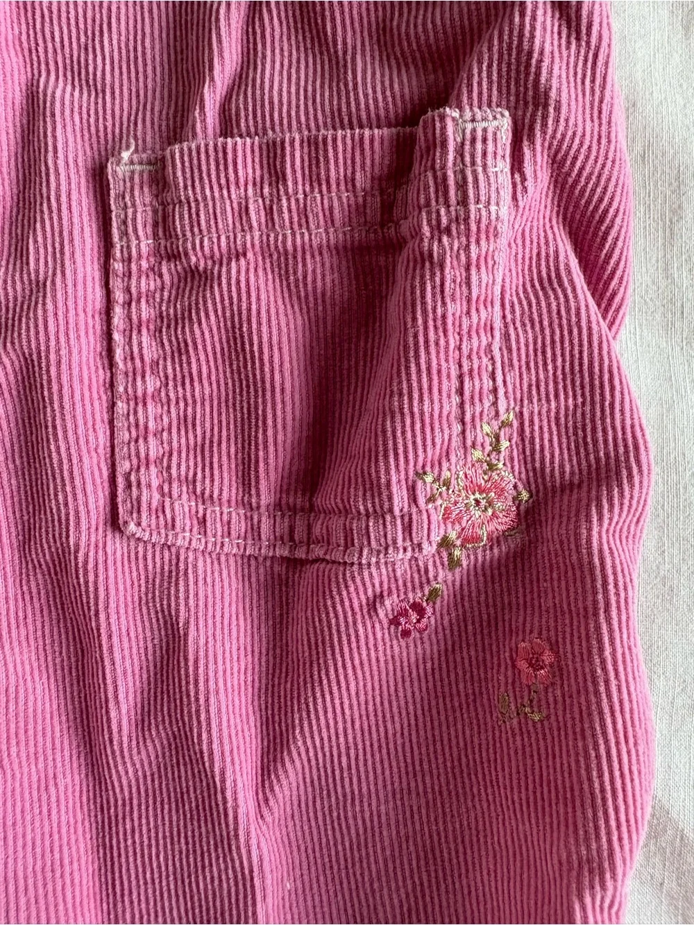 Vintage Carter's Pink Corduroy Girls Overalls